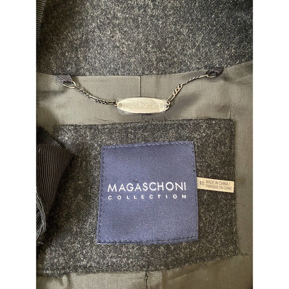 NWOT Magaschoni Collection Embellished Wool Blend Blazer Jacket Charcoal… - Picture 6 of 6